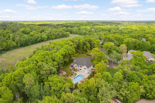 14575 268th Ave NW, Zimmerman, MN 55398 - bird's eye view of a heavily wooded area and a pool