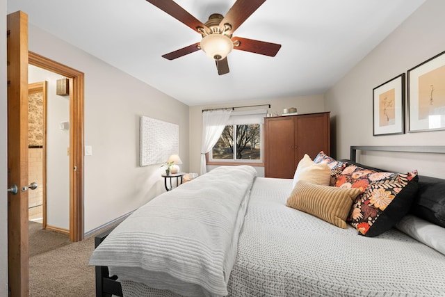 2622 159th Ave NE, Ham Lake, MN 55304 - bedroom featuring carpet flooring, a ceiling fan, and baseboards