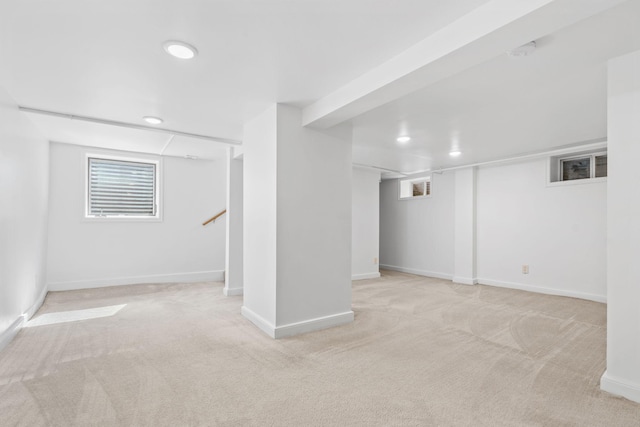 2216 57th St, Minneapolis, MN 55419 - below grade area with carpet floors and recessed lighting