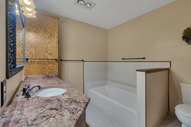 17473 Fairway Cir, Cold Spring, MN 56320 - full bathroom with a garden tub, tile patterned flooring, and vanity