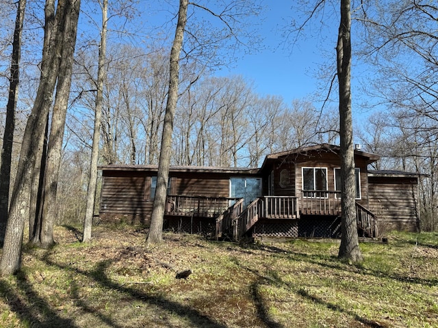 1940 Soper Lake Ln, Clear Creek Unorg Terr, MN 55749 - view of front facade with a deck and stairway