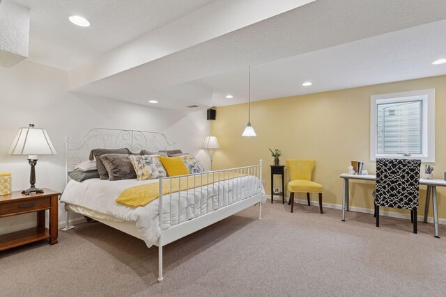 4084 Wild Goose Ln, White Bear Twp, MN 55110 - carpeted bedroom with recessed lighting and baseboards