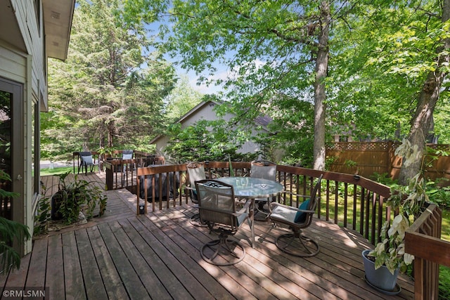 12762 Foliage Ave, Apple Valley, MN 55124 - deck featuring outdoor dining space