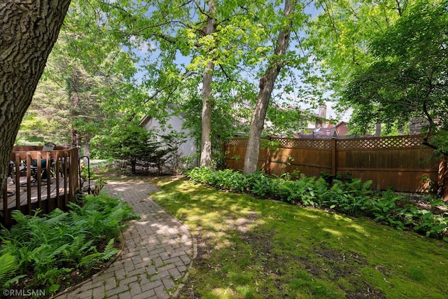 12762 Foliage Ave, Apple Valley, MN 55124 - view of yard with a wooden deck