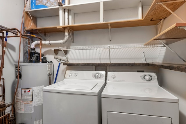 351 100th Ct NE, Blaine, MN 55434 - laundry area featuring water heater and independent washer and dryer