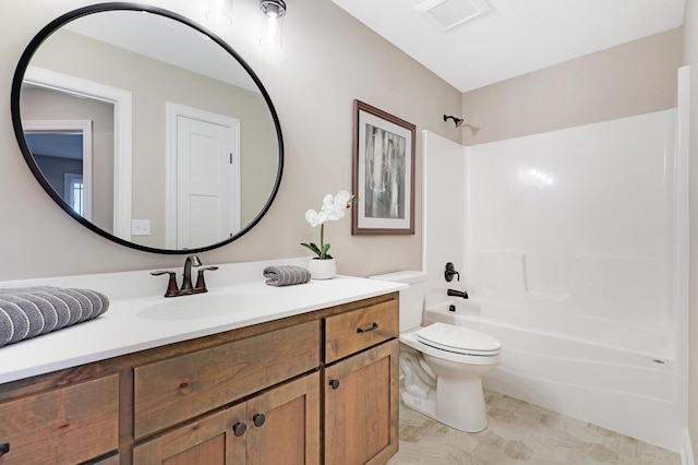 17795 Hoover St NW, Elk River, MN 55330 - full bathroom featuring toilet, bathing tub / shower combination, and vanity