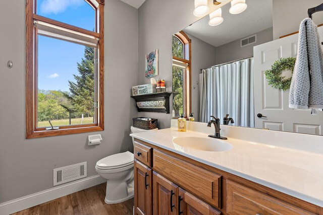 W10415 521st Ave, Prescott, WI 54021 - full bathroom with baseboards, plenty of natural light, wood finished floors, and toilet