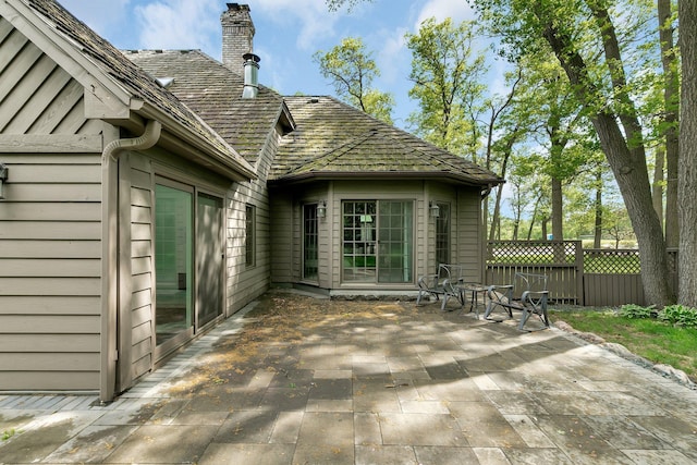 view of patio with fence