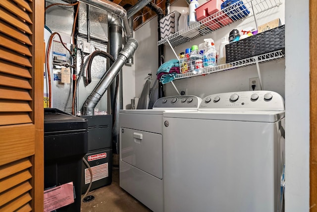 washroom featuring independent washer and dryer