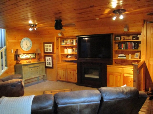 8300 263rd St, Saint Cloud, MN 56301 - living room with wood walls and built in shelves