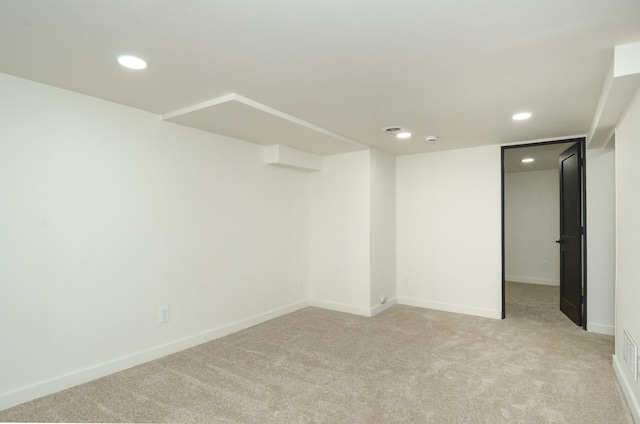 1459 Maywood St, Saint Paul, MN 55117 - finished below grade area with recessed lighting, light carpet, and baseboards