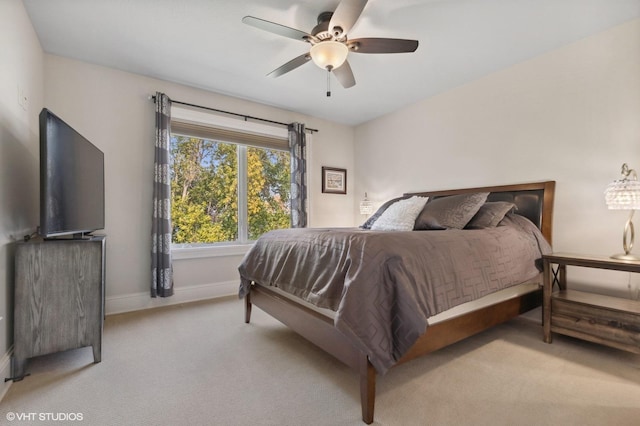 23380 127th St, Glenwood, MN 56334 - carpeted bedroom with baseboards and a ceiling fan