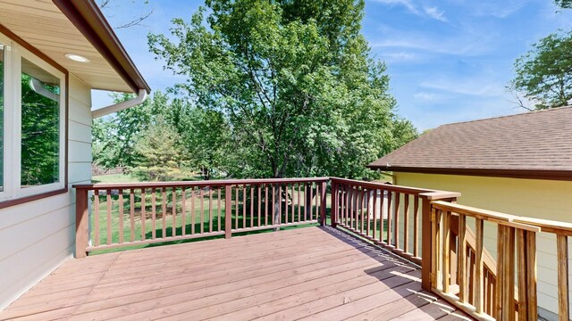 13073 Eldorado St NE, Blaine, MN 55449 - view of wooden deck