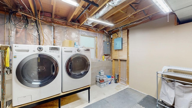 13073 Eldorado St NE, Blaine, MN 55449 - washroom with separate washer and dryer and electric panel
