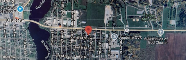 113 6th Ave SE, Baudette, MN 56623 - aerial view of property's location