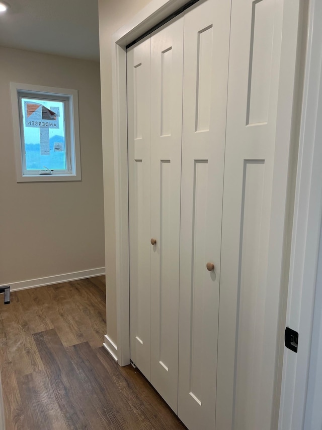 1483 Grand View Ln SE, Mazeppa, MN 55956 - hallway with dark wood finished floors and baseboards
