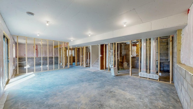1483 Grand View Ln SE, Mazeppa, MN 55956 - unfinished basement with stairs and water heater