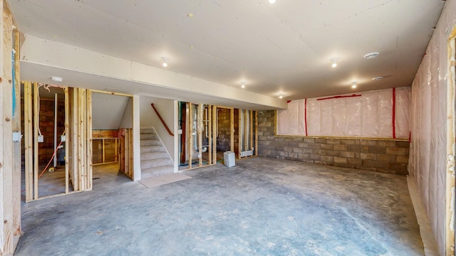 1483 Grand View Ln SE, Mazeppa, MN 55956 - unfinished basement featuring stairway
