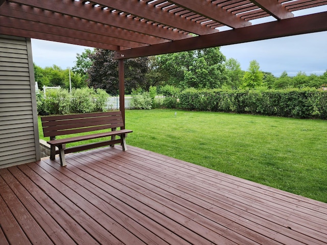 2714 Colleen St NE, Rochester, MN 55906 - wooden deck with a fenced backyard and a pergola