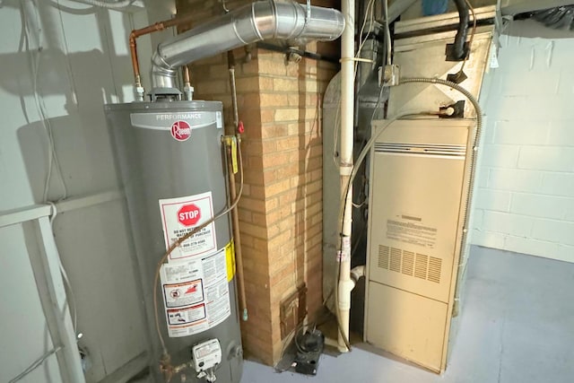 utilities featuring gas water heater