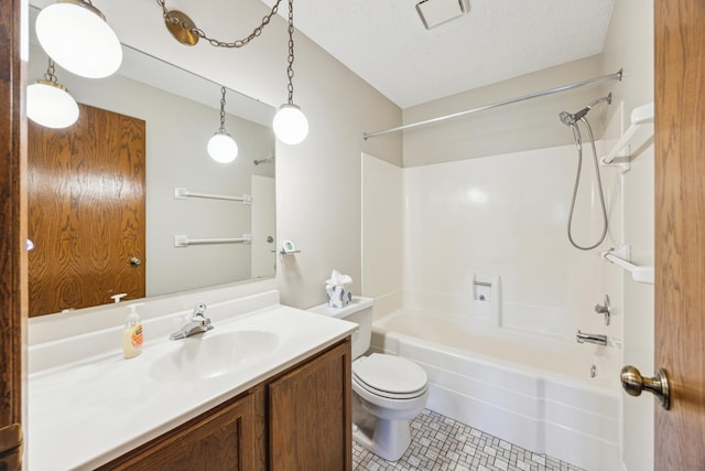 999 41st Ave NE Unit 110Ne, Columbia Heights, MN 55421 - bathroom with toilet, shower / bathtub combination, vanity, and tile patterned floors