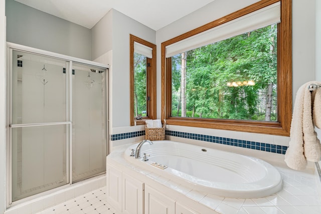10791 3rd Street Pl N, Lake Elmo, MN 55042 - bathroom featuring a bath and a stall shower