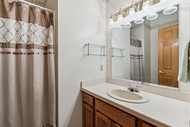 10791 3rd Street Pl N, Lake Elmo, MN 55042 - bathroom featuring vanity and curtained shower