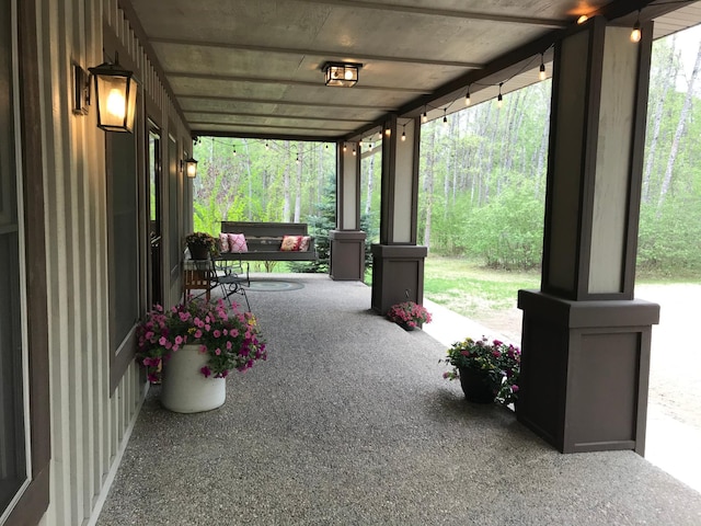 view of patio featuring covered porch