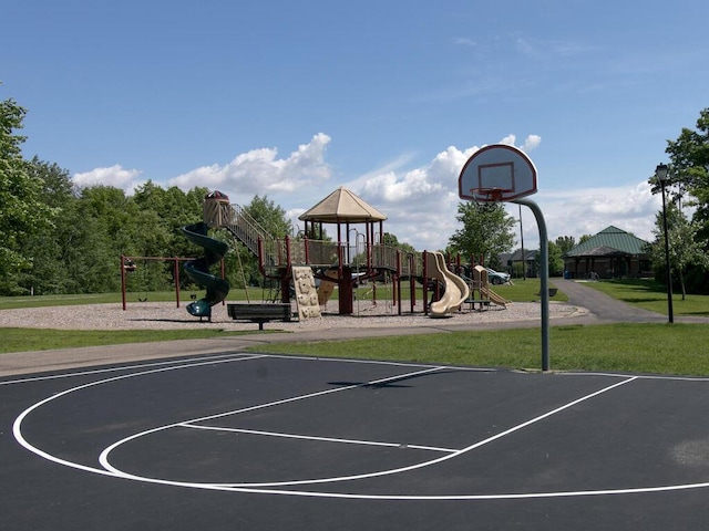 17768 Keystone Ave, Lakeville, MN 55044 - view of basketball court with a gazebo, community basketball court, and a lawn