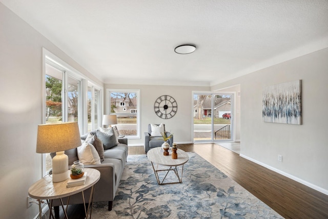761 Labore Rd, Little Canada, MN 55117 - living area with healthy amount of natural light, wood finished floors, and baseboards