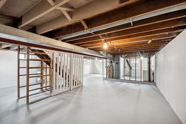761 Labore Rd, Little Canada, MN 55117 - unfinished basement with concrete block wall