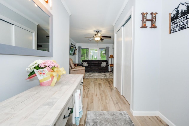 30202 Shady Ln, Detroit Lakes, MN 56501 - hallway featuring light wood-style flooring