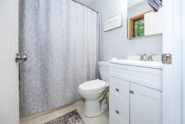 30202 Shady Ln, Detroit Lakes, MN 56501 - full bath featuring toilet, vanity, and tile patterned floors