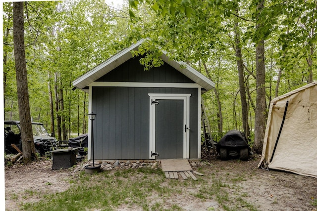 30202 Shady Ln, Detroit Lakes, MN 56501 - view of shed with a forest view