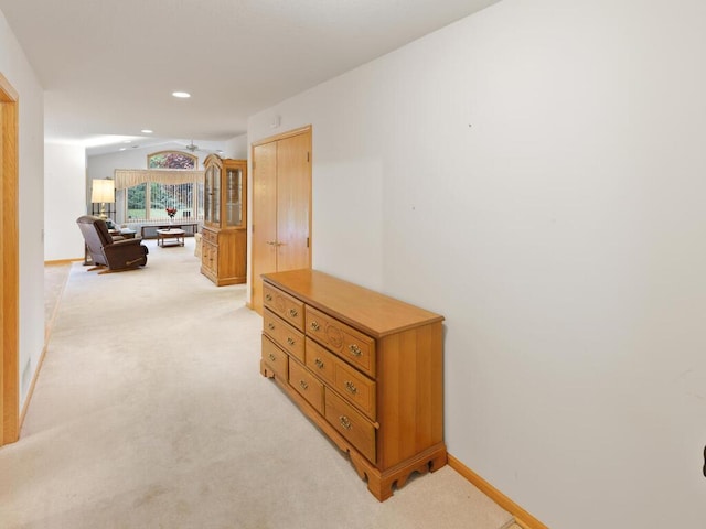 1232 Cypress Dr W, Annandale, MN 55302 - corridor with light colored carpet, baseboards, and recessed lighting