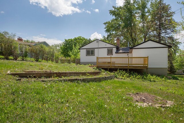 3633 Robinwood Ter, Minnetonka, MN 55305 - rear view of house featuring a wooden deck