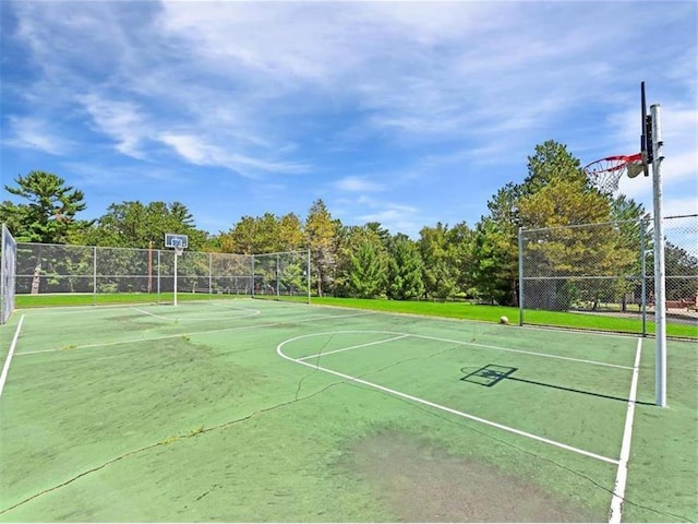 28435 392nd St, Browerville, MN 56438 - view of basketball court featuring fence and community basketball court