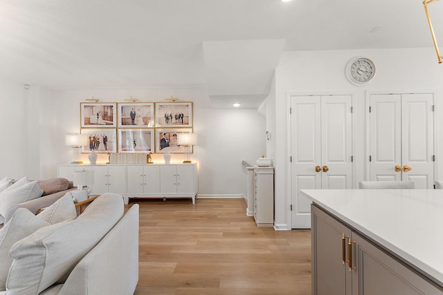 870 Mount Curve Blvd Unit F, Saint Paul, MN 55116 - living area featuring light wood-style floors, recessed lighting, and baseboards