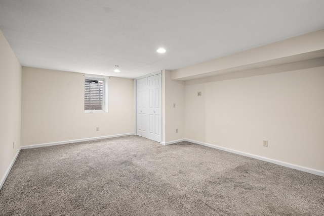 4625 Lyndale Ave N, Minneapolis, MN 55412 - basement with carpet, recessed lighting, and baseboards