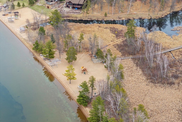 aerial view of a large body of water