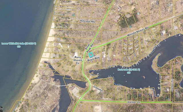 map of property location with property boundaries highlighted