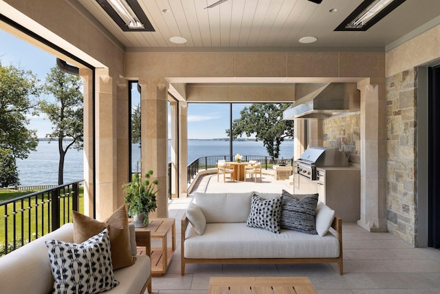 2770 Gale Rd, Woodland, MN 55391 - sunroom featuring a water view