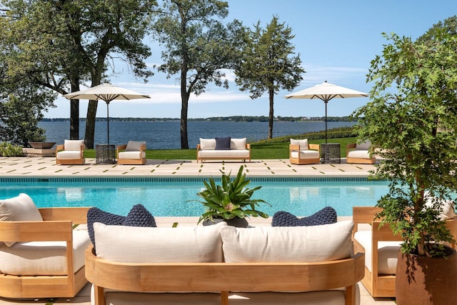 2770 Gale Rd, Woodland, MN 55391 - swimming pool with a water view and a patio