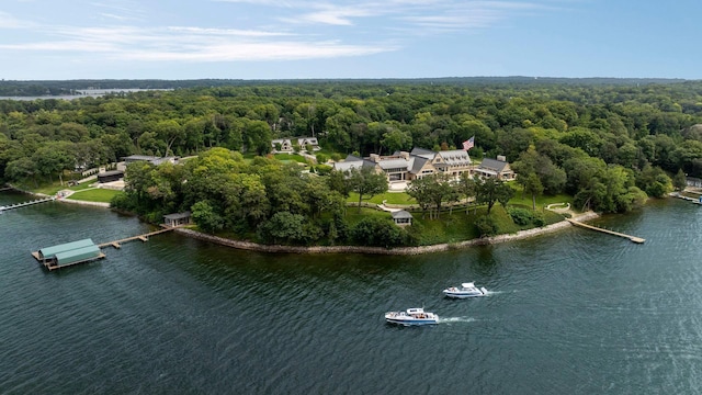 2770 Gale Rd, Woodland, MN 55391 - bird's eye view of a heavily wooded area and a nearby body of water