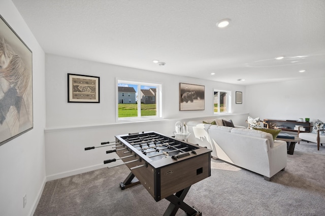 7869 41st St N, Oakdale, MN 55128 - game room with carpet floors, recessed lighting, and baseboards