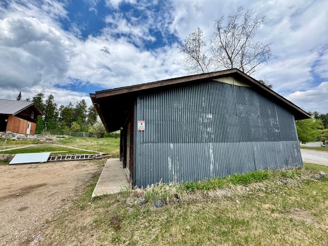56279 350th St, Warroad, MN 56763 - view of home's exterior featuring a pole building and an outbuilding