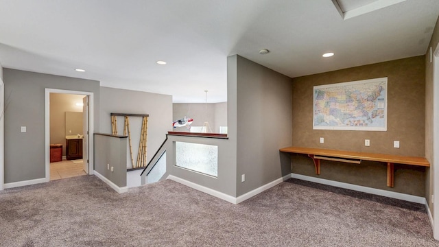 610 Main St, Adams, MN 55909 - carpeted spare room featuring baseboards and recessed lighting