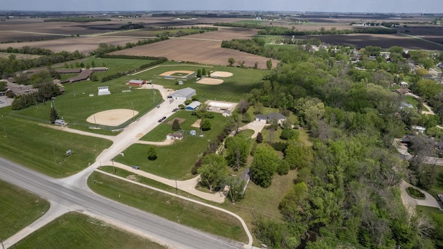610 Main St, Adams, MN 55909 - aerial view of property and surrounding area with rural landscape