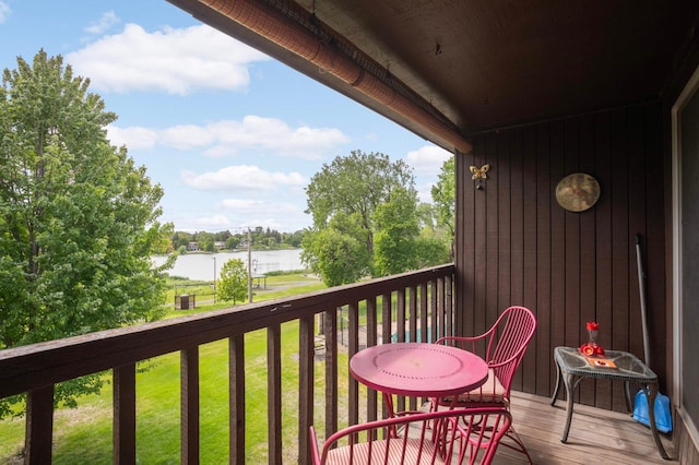 4201 Lakeside Ave N Unit 317, Brooklyn Center, MN 55429 - balcony featuring a water view