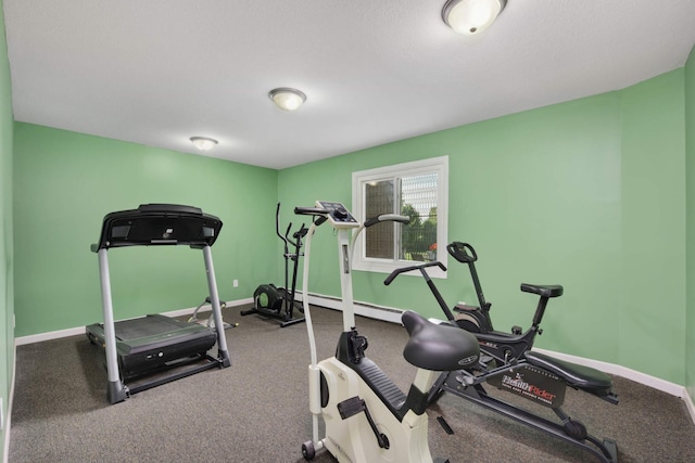 4201 Lakeside Ave N Unit 317, Brooklyn Center, MN 55429 - exercise area with baseboards and a baseboard heating unit